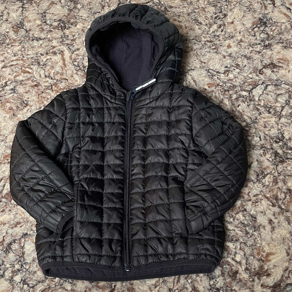 3T Black Puffer Hooded Jacket